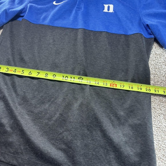 Duke Blue Devils Shirt Mens Large Blue Black Nike Dri Fit Polo NCAA Basketball - Picture 6 of 9